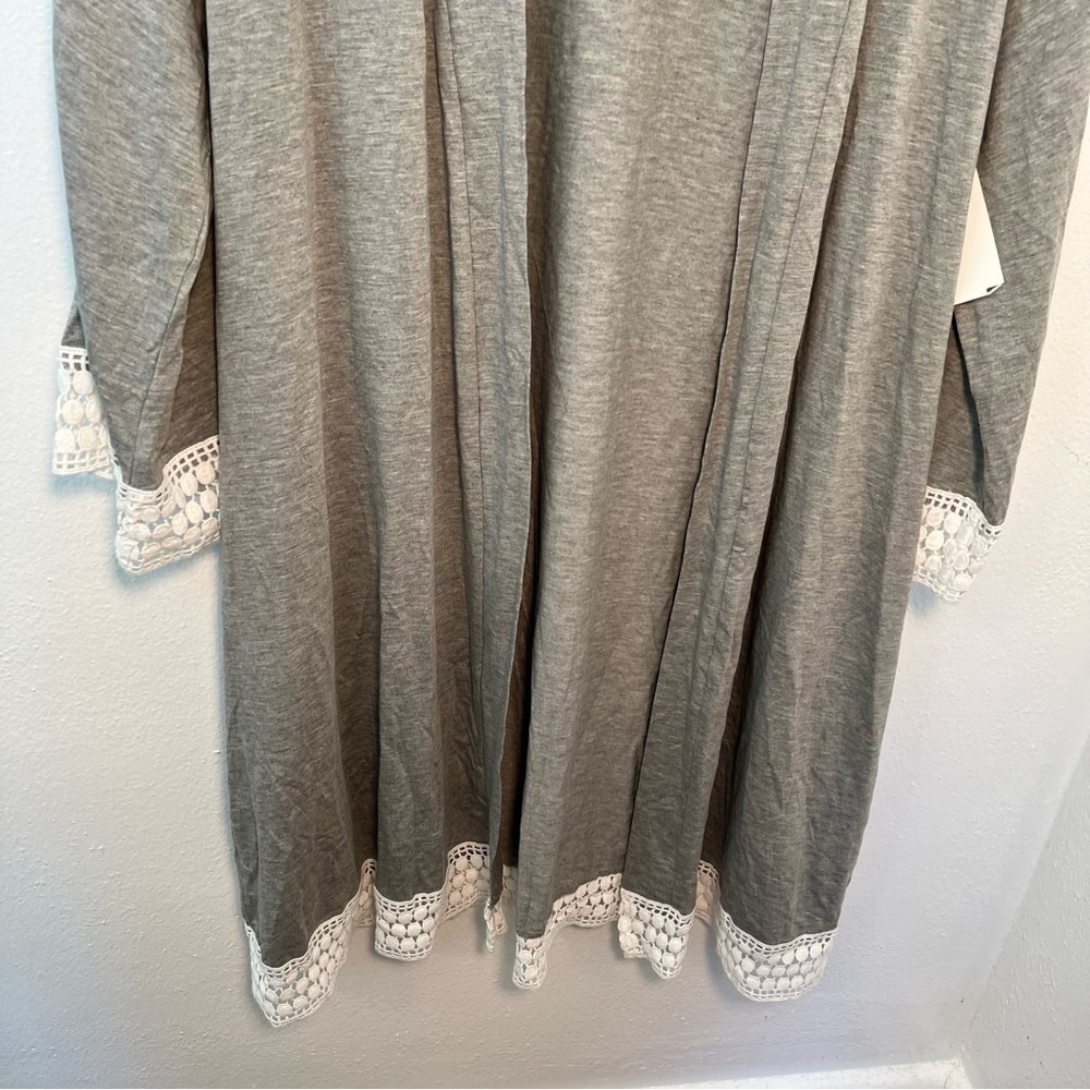 Angel Maternity Birthing and Nursing Robe Heather Gray - Picture 11 of 13